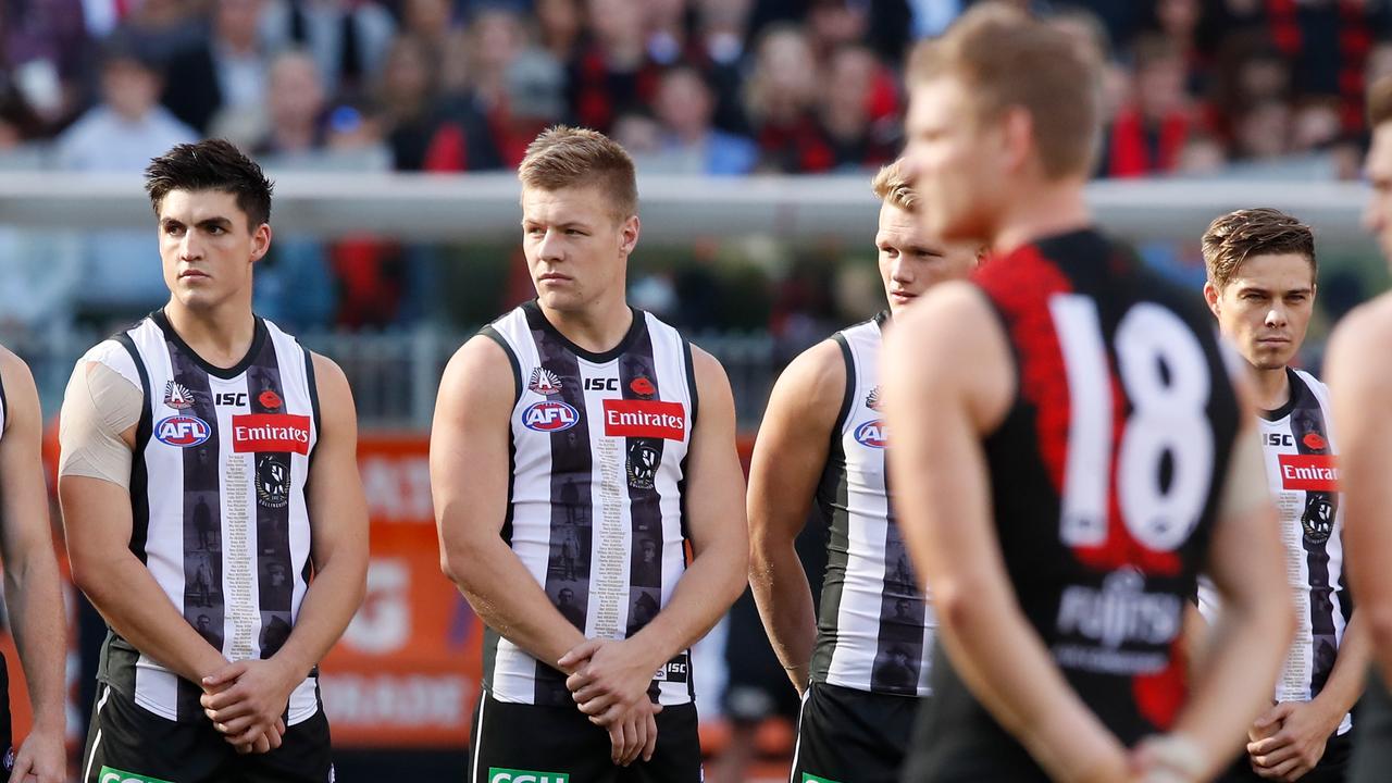 Collingwood and Essendon will play on Anzac Day in the tiwlight timeslot. Picture: Adam Trafford