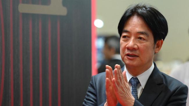 Taiwan’s president-elect Lai Ching-te attends a cybersecurity expo in Taipei on Wednesday. Picture: AFP