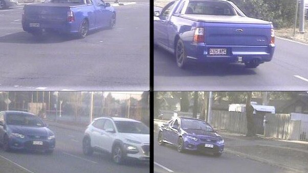 Pictures released by SA police of the Ford ute stolen at gunpoint.