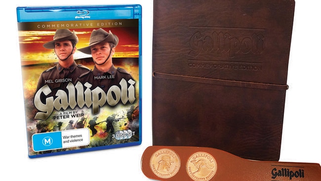 Collection ... Gallipoli has been remastered and re-released on DVD, as well as Blu-ray and digital for the first time. Packages include this collector's edition with journal and Two-Up set. Picture: Supplied