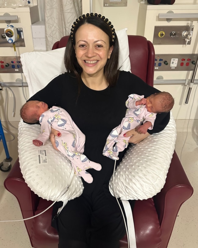 Caterina Mete, the Red Wiggle, joyfully shared the news of the birth of her identical twin girls, Dolly and Gigi.