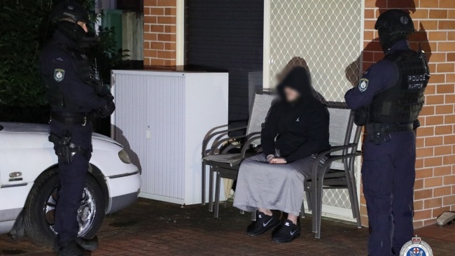 Detectives took the Regents Park man into custody after a raid was carried out on a  western Sydney home on Wednesday at 6am. Picture: NSW Police