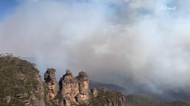 Ruined Castle fire near Katoomba