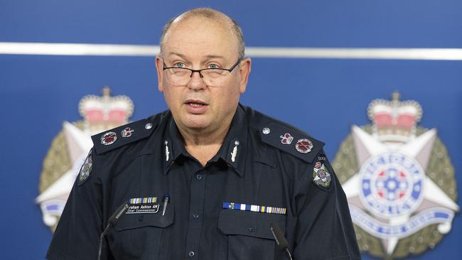 Victoria Police Chief Commissioner Graham Ashton. Picture: AAP Image/Ellen Smith