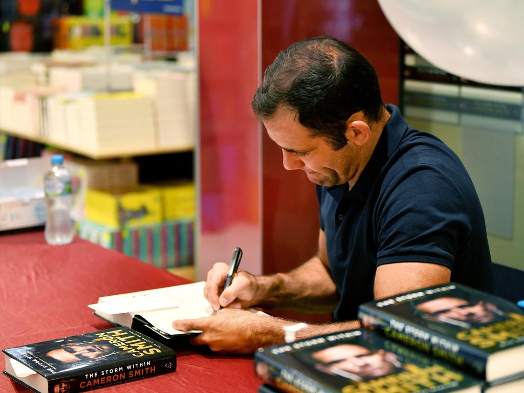 The only thing Cameron Smith has signed in this off-season is copies of his biography. Picture: Alix Sweeney