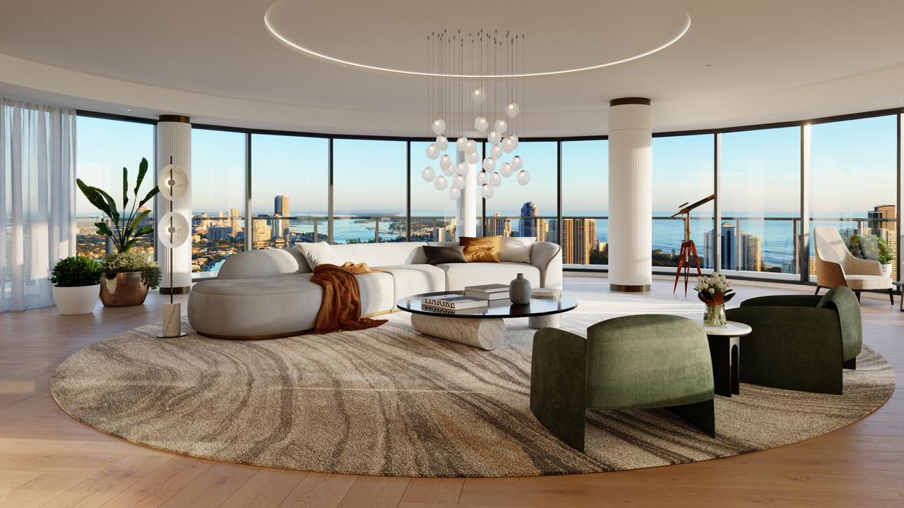 The family’s two-storey penthouse at their Chevron One development is worth about $50m.