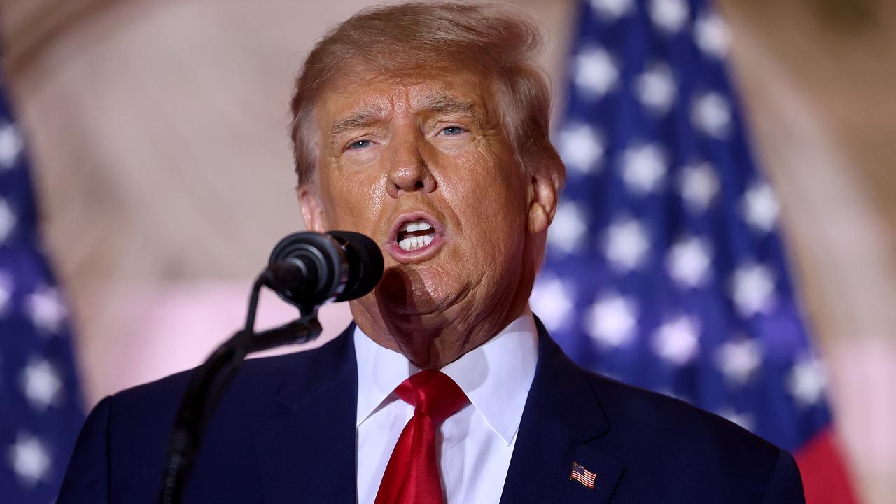 Former US President Donald Trump speaks during an event at his Mar-a-Lago home on November 15 where he announced that he was seeking another term in office and officially launched his 2024 presidential campaign. Joe Raedle/Getty Images/AFP