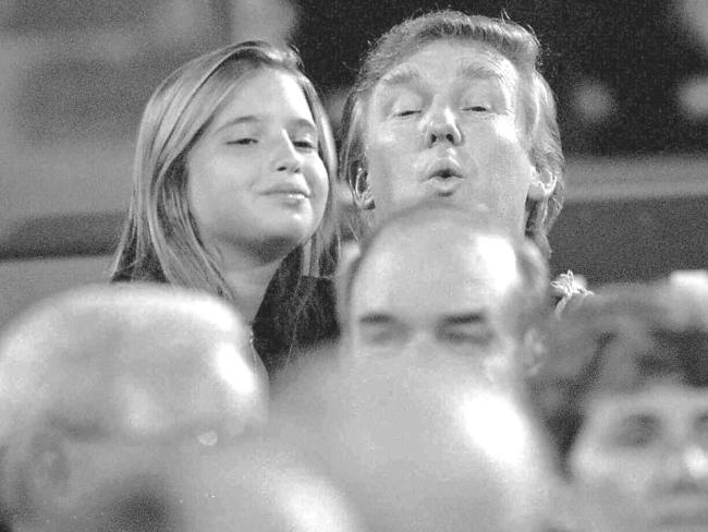 Donald Trump and his daughter Ivanka are pictured at the US Open in 1994.