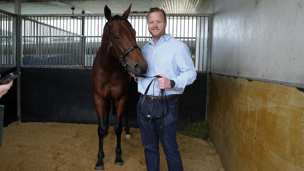 Steve Piek, founder of BTX Racing, with Chaillot. Picture: Supplied