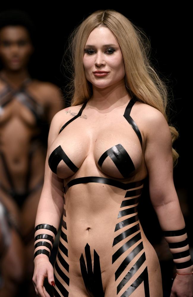 The Shocking Secret Duct Tape Swimsuit Display At New York Fashion