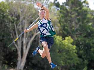 Bundaberg and St Luke's Anglican School student Hendre Kirchner has been selected for Australia to compete in the under-18 javelin throw at the Oceania Games. Picture: Wes Tolhurst