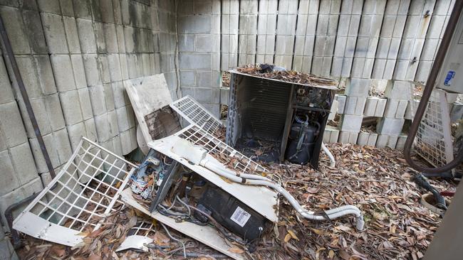 Junk at Clive Palmer’s abandoned Coolum Resort. Picture: Lachie Millard