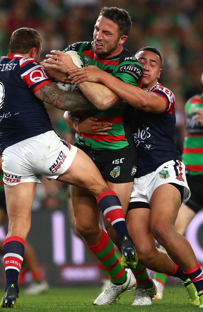 Sam Burgess was one of the toughest men to lace on a football boot. Picture: Getty Images