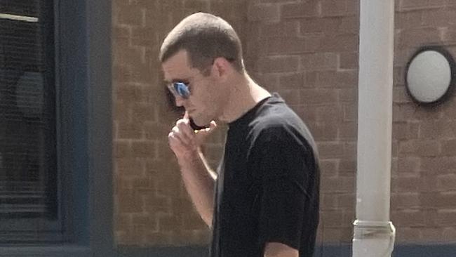 Jesse Kyle Jaunzems outside Wyong Local Court where he was sentenced for high range drink-driving after leaving his local club and crashing his car four times over the limit leaving him with horrific injuries including being blind in his left eye. Picture: NewsLocal