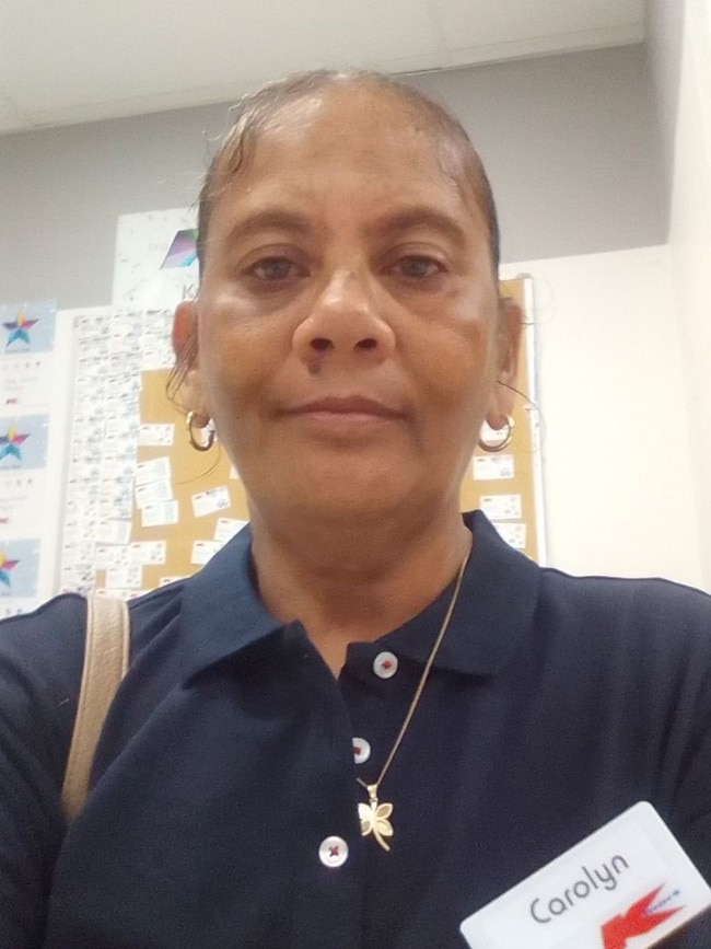 Carolyn McCarthy in her Kmart uniform was excited about her new role as a customer support officer. Picture: Supplied