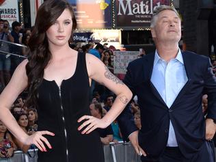 <p>Ireland Baldwin, left, and father actor Alec Baldwin attend the premiere of "Mission: Impossible - Rogue Nation" in Times Square on Monday, July 27, 2015, in New York. (Photo by Evan Agostini/Invision/AP)</p>