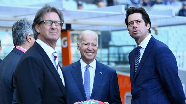 Joe Biden at the MCG in 2016. Picture: Getty Images