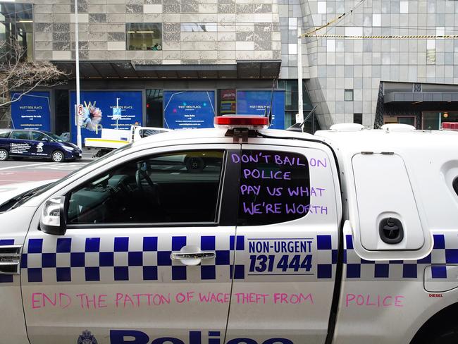 A Victoria Police spokesman played down the Queensland campaign update saying it was a challenging time for recruitment in every state. Picture: Luis Enrique Ascui