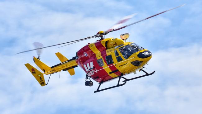 Westpac Life Saver Rescue Helicopter in flight. Source: Surf Life Saving Australia