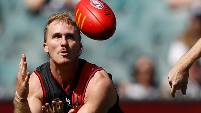 James Stewart of the Bombers. Photo by Dylan Burns/AFL Photos via Getty Images