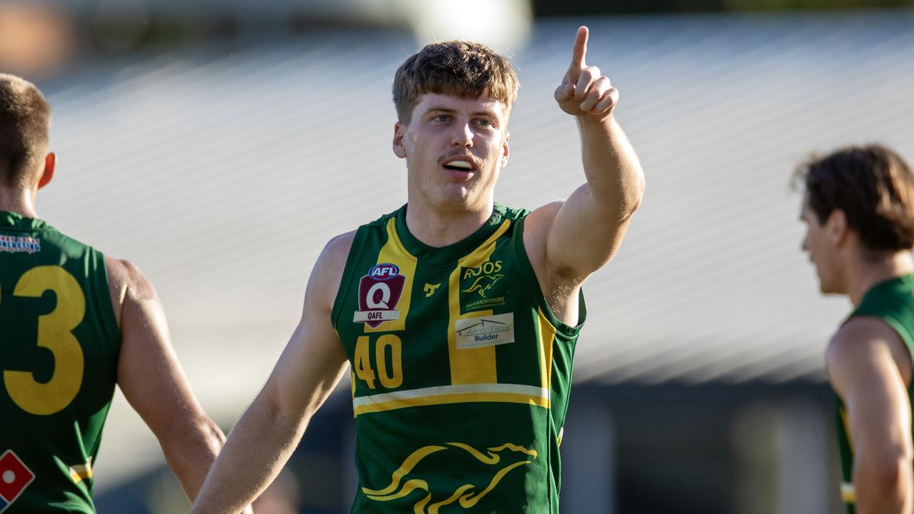 Maroochydore QAFL talent Hudson Vivian in action. Picture: TJ Yelds Sports Photography