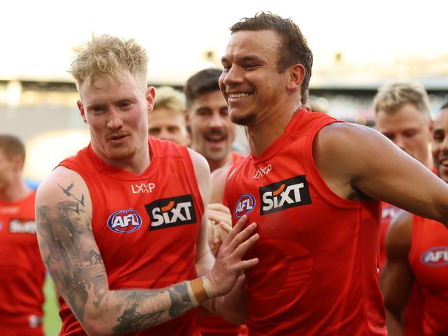 The Suns made a perfect start to 2025. Picture: Janelle St Pierre/AFL Photos via Getty Images