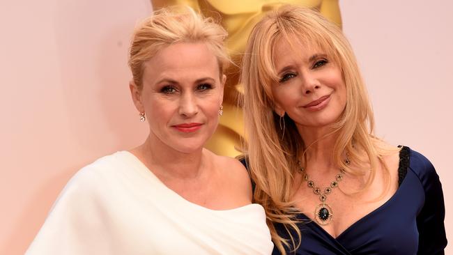 Stylish sisters ... Patricia and Rosanna Arquette arrive on the red carpet. Picture: Getty Images