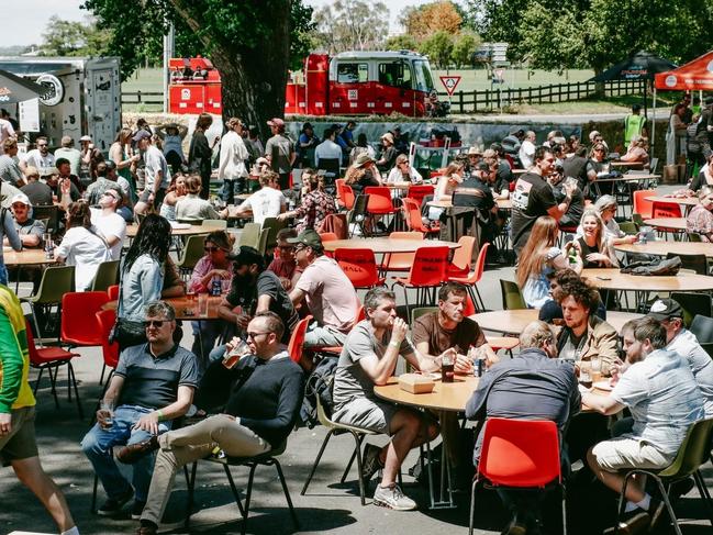 The Gippsland Beer Fest was held in the main street of Tinamba in Central Gippsland. Picture: Facebook/Melbourne Food &amp; Wine Festival