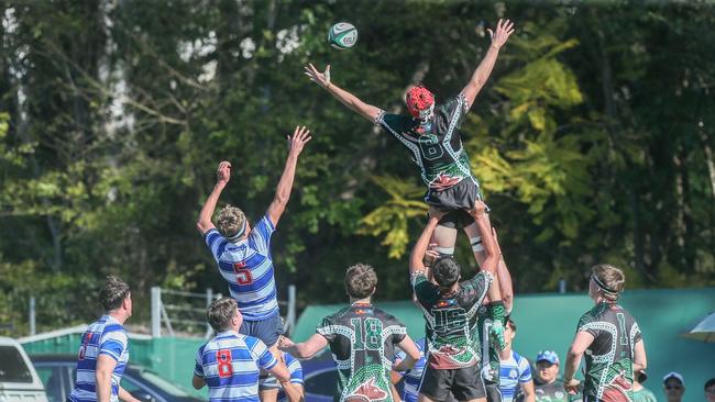 GPS First XV rugby between Nudgee College and BBC. Photos by Stephen Archer