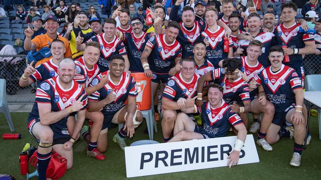 Rams reserve grade side celebrate their grand final success, 11th September 2022. News Local, pictures by Julian Andrews.