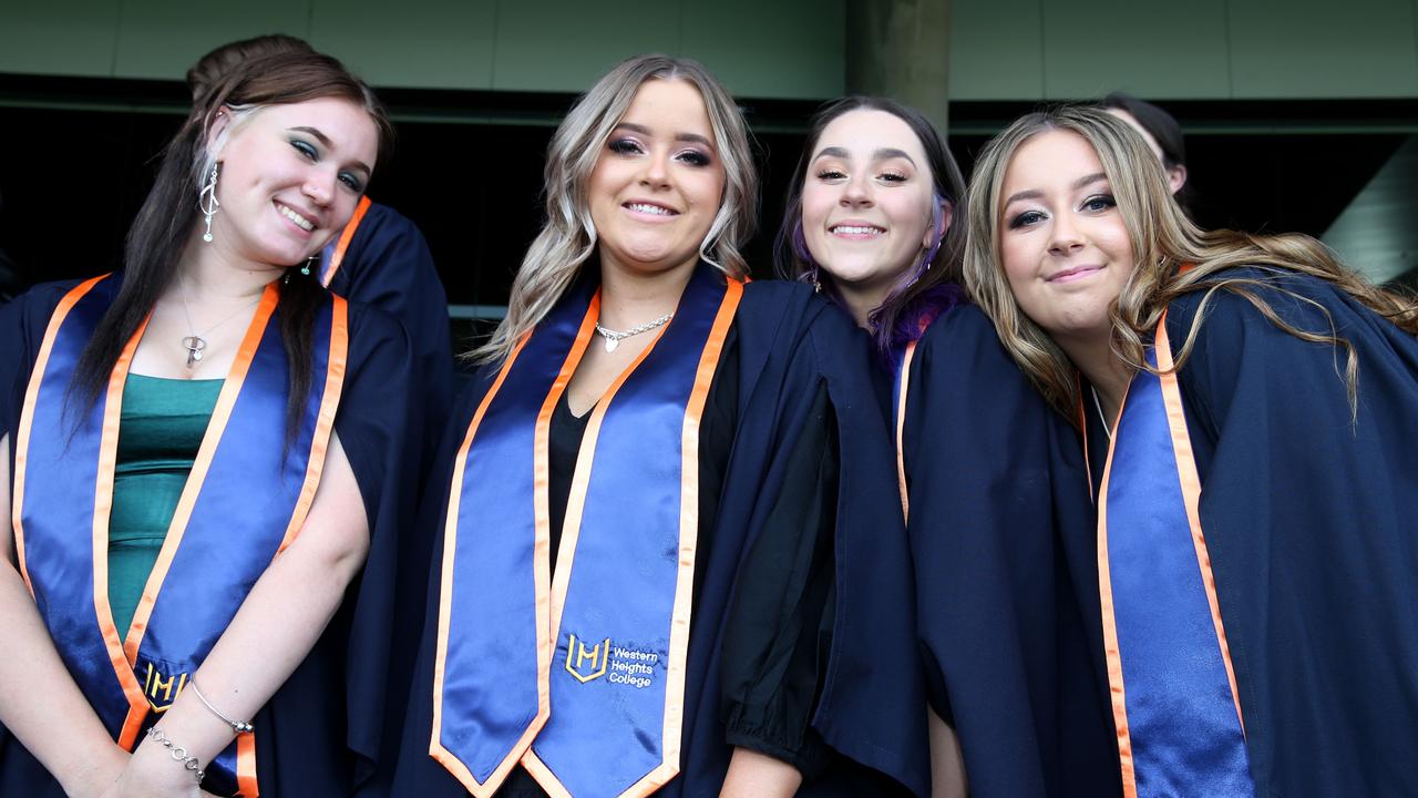 Western Heights College graduation at GMHBA stadium. Picture: Mike Dugdale