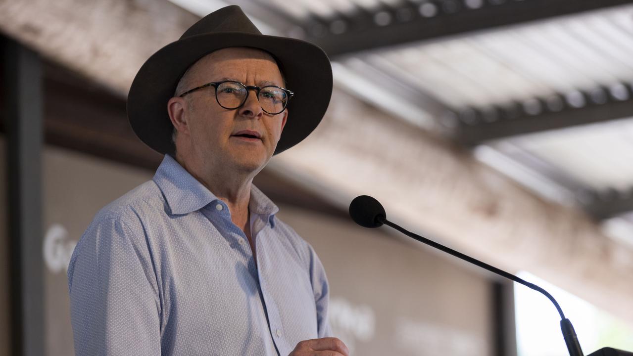 Prime Minister Anthony Albanese has announced details of his government’s referendum to deliver an Indigenous Voice to Parliament at the Garma Festival in northeast Arnhem Land. Pictures: PMO