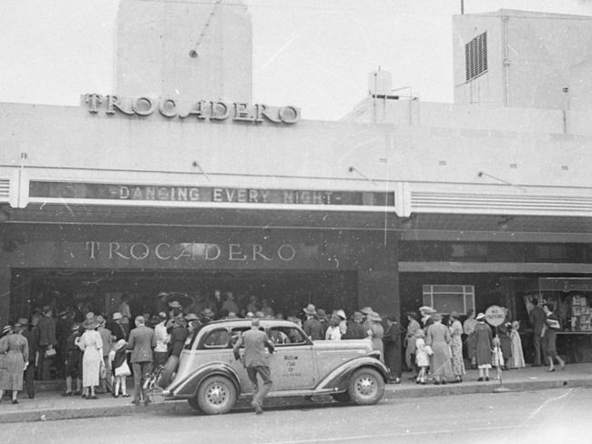 The Trocadero on George St (now the Hoyts Theatre complex) in December 1936. Picture: State Library of NSW.