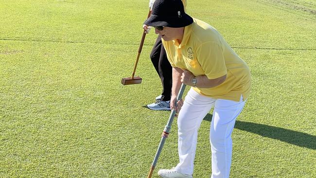 Suzan Cheetam Mackay Croquet Club 31 May 22. Picture: Max O'Driscoll.