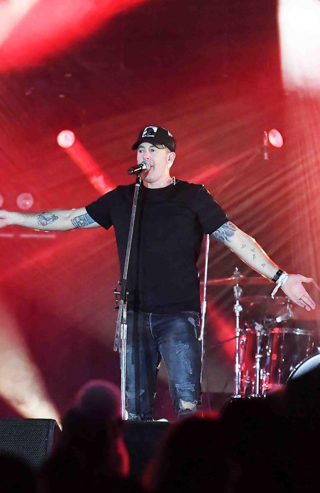 Casey Barnes performs at Hill Stage, Thursday night, Gympie Music Muster. Picture: Patrick Woods.