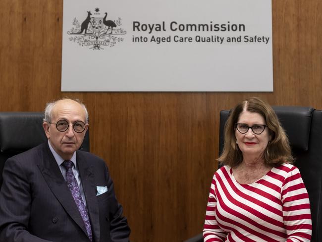 Supplied image for the Royal Commission into Aged Care Quality and Safety.  The  Royal Commission Chair, the Honourable Tony Pagone QC, and  Commissioner Lynelle Briggs AO. Photograph by Arsineh Houspian