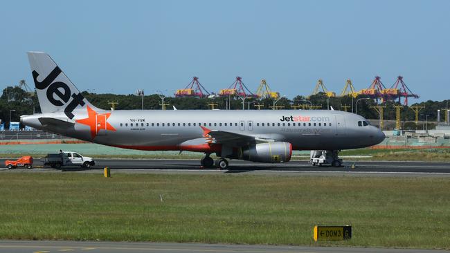 The infected passenger travelled on Jetstar flight JQ 427 from the Gold Coast to Sydney on February 7. Picture: NCA Newswire / Gaye Gerard