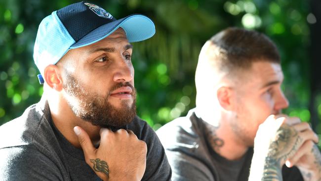 NSW Blues players Blake Ferguson and Josh Dugan.