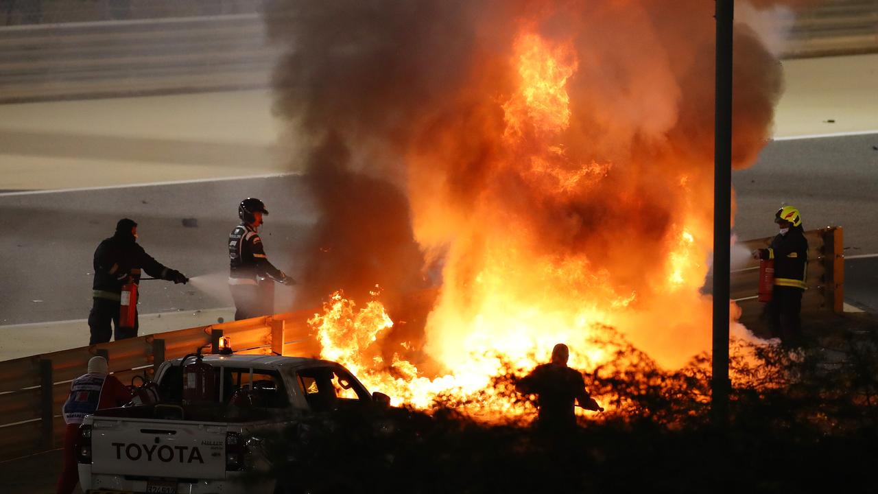 Romain Grosjean's 2020 crash was truly terrifying. Photo by Bryn Lennon/Getty Images
