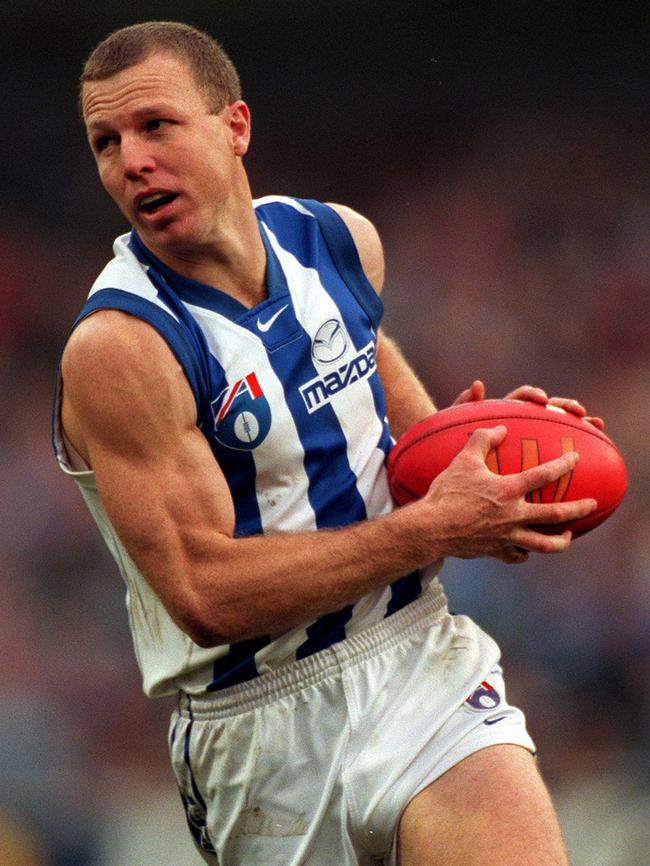 John Blakey in action for North Melbourne.