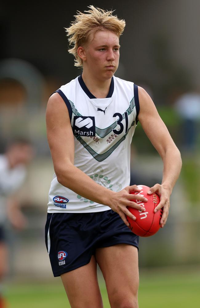 Alix Tauru is rising up draft boards. Picture: Will Russell/AFL Photos/via Getty Images