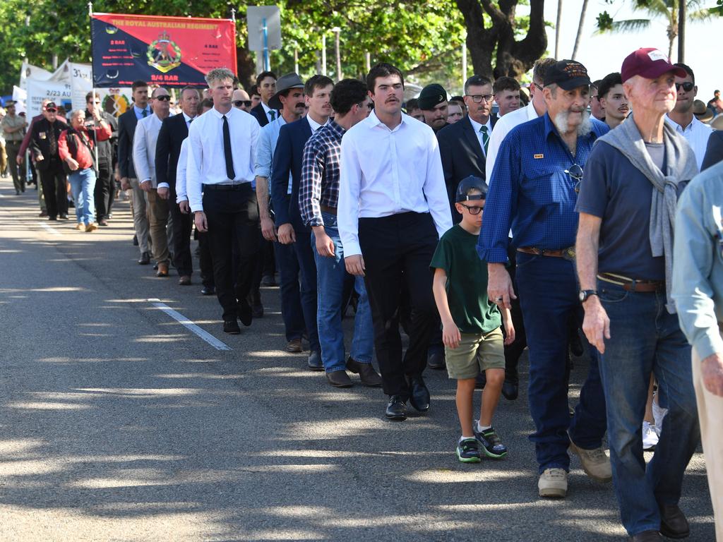 Anzac Day 2025. Strand parade in Townsville. Picture: Evan Morgan