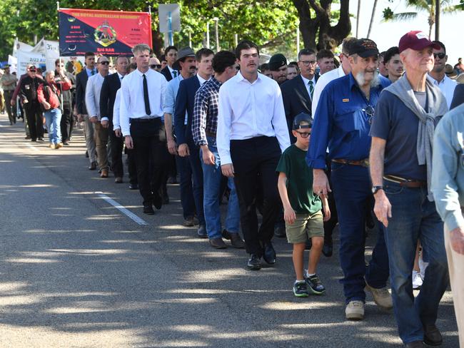 Anzac Day 2025. Strand parade in Townsville. Picture: Evan Morgan