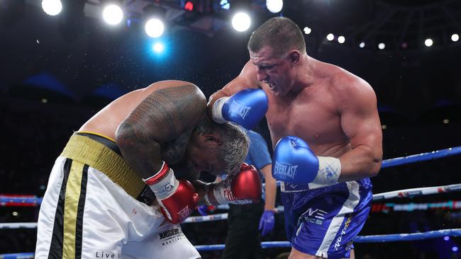 Paul Gallen called out Rob Whittaker after his win against Mark Hunt. Picture: Christian Gilles