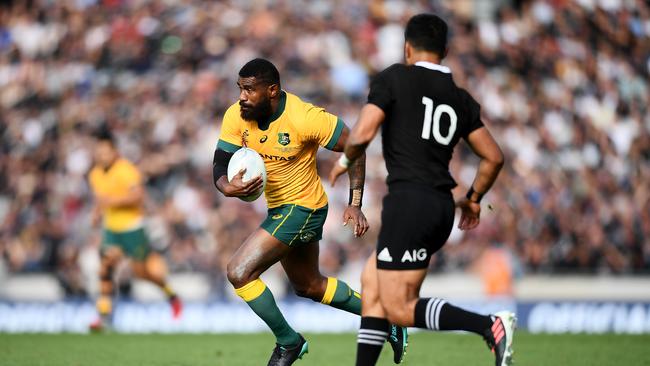 Marika Koroibete had a mixed afternoon - scoring a try, while making a bunch of errors. Picture: Getty