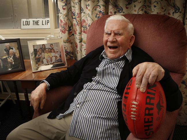 Victorian Living Treasure Lou Richards former Collingwood player and TV commentator. Picture: David Caird.