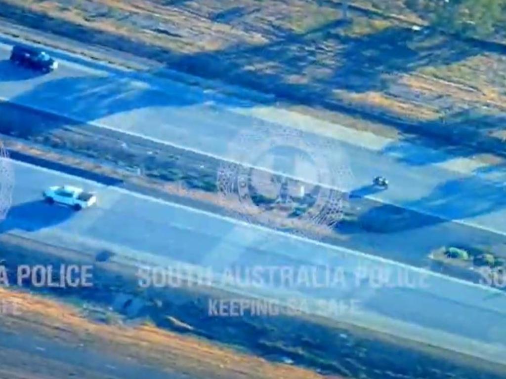 The Angle Vale man was spotted speeding at more than 200km/h by the police helicopter. Picture: SA Police