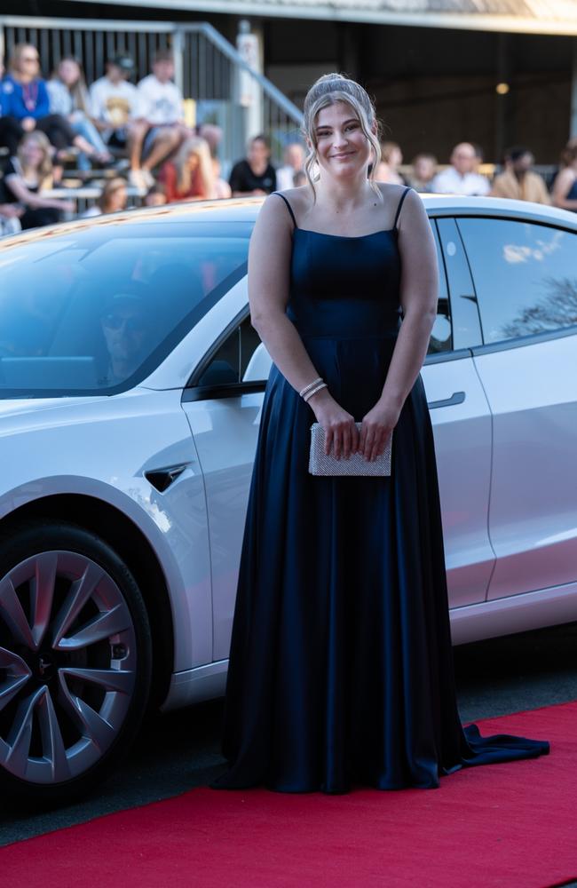 Kayla Meldrum arrives at The Pavillion for Victory College's 2023 Formal. June 23, 2023. Picture: Christine Schindler