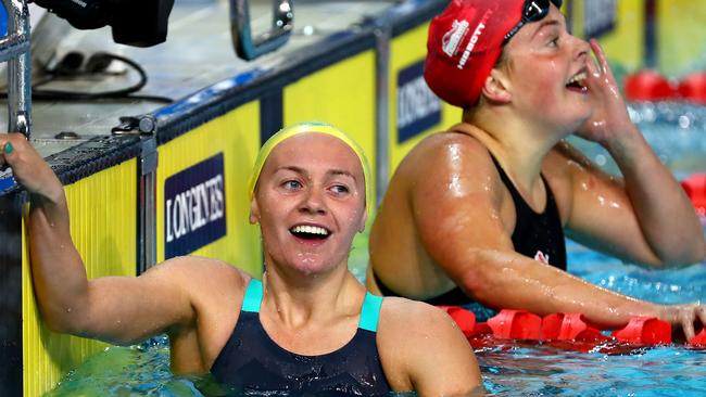 Ariarne Titmus of Australia smiles following victory in the Women's 400m Freestyle Final. Picture: Getty Images