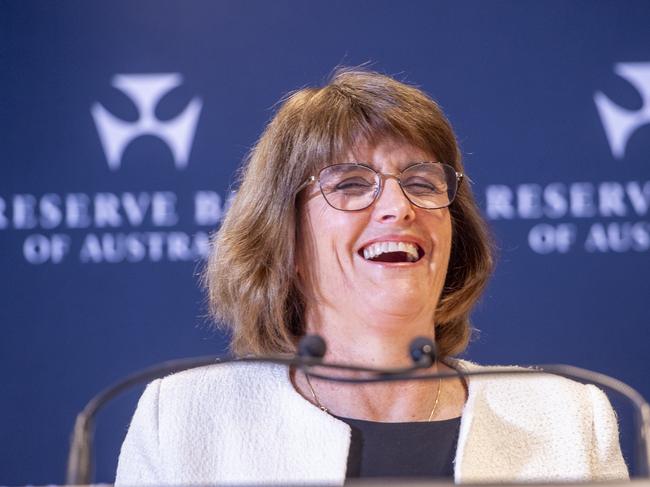 SYDNEY, AUSTRALIA. NewsWire Photos.December 10, 2024.RBA Governor, Michele Bullock holds a media conference discussing the Reserve Bank of AustraliaÃs monetary policy decision.Picture: NewsWire / Jeremy Piper